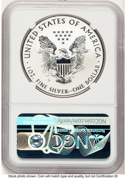 2019-S Enhanced Reverse Proof Silver Eagle 1 oz ER Trolley Label NGC PF69