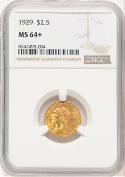 1929 $2.50 Indian Quarter Eagle NGC MS64+ (769501007)