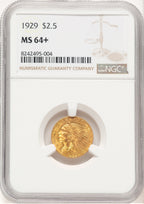 1929 $2.50 Indian Quarter Eagle NGC MS64+ (769501007)