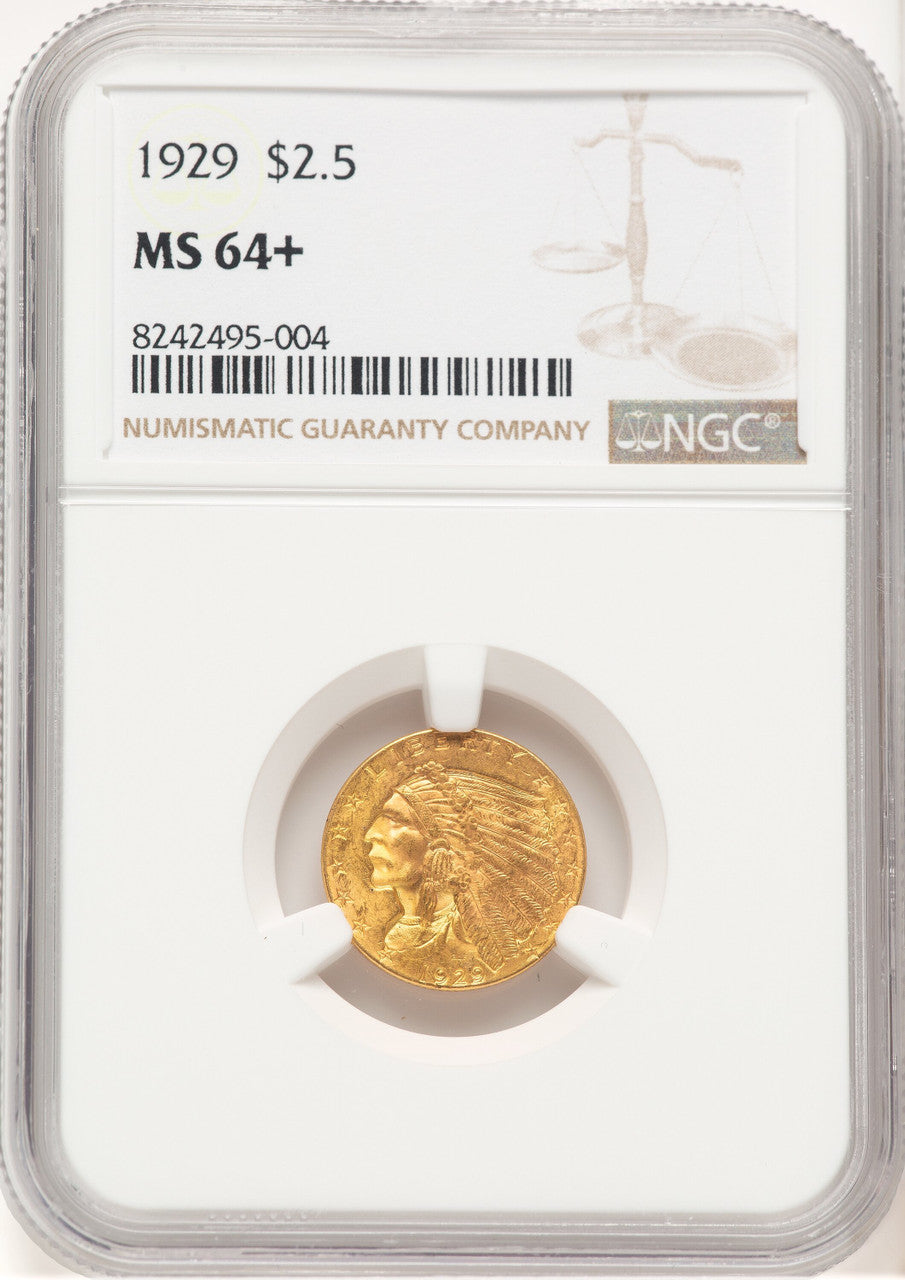 1929 $2.50 Indian Quarter Eagle NGC MS64+ (769501007)