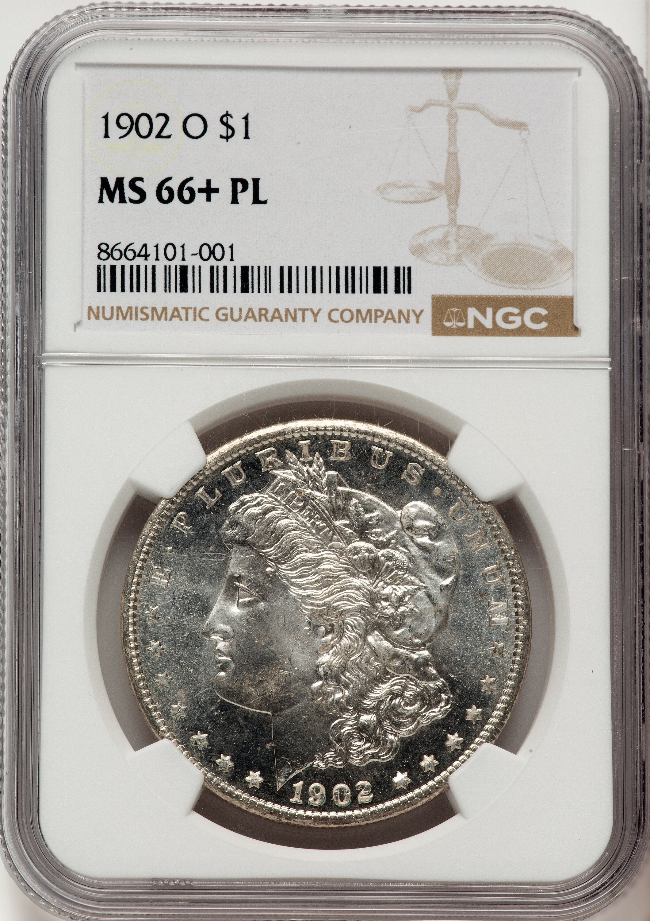1902-O PL Morgan Dollar NGC MS66+