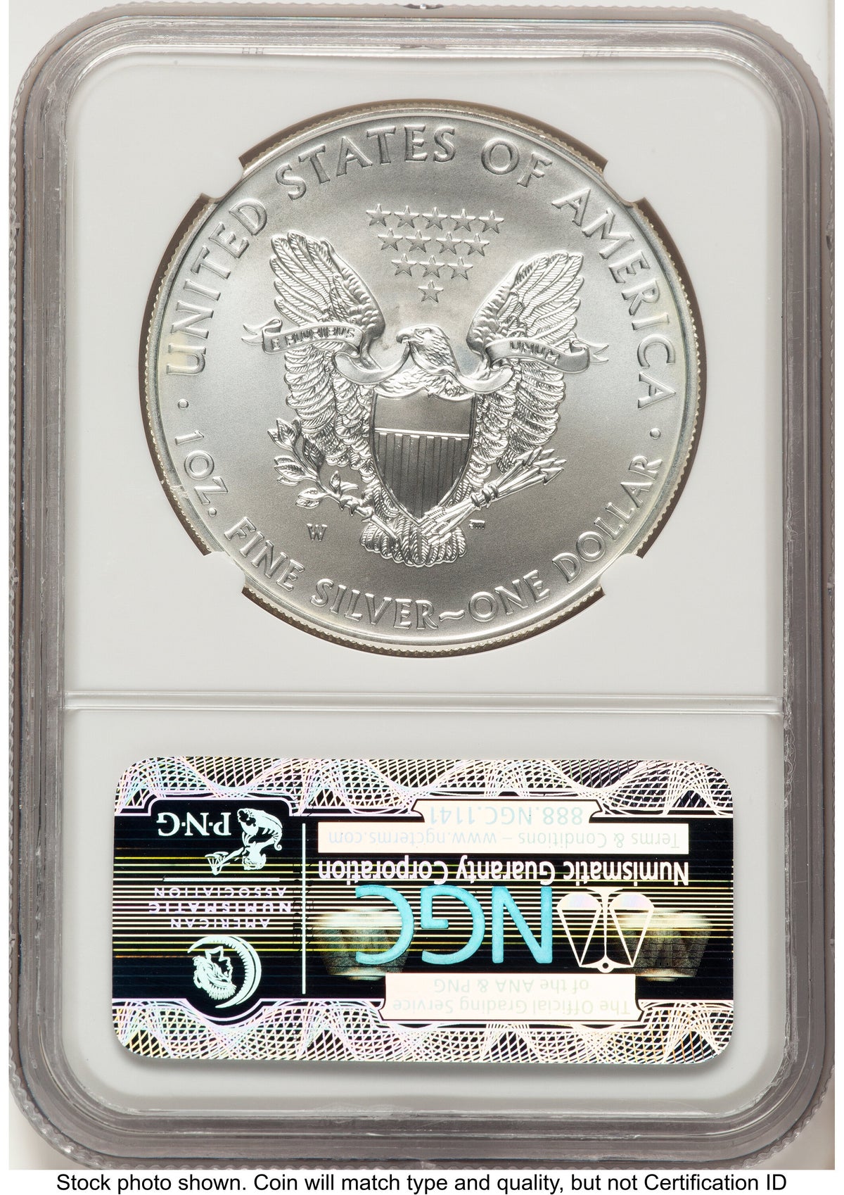 2011-W Burnished Silver Eagle 1 oz ER 25th Anniversary Label NGC MS70