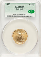 1996 Gold Eagle 1/4 oz Non Designation CACG MS69