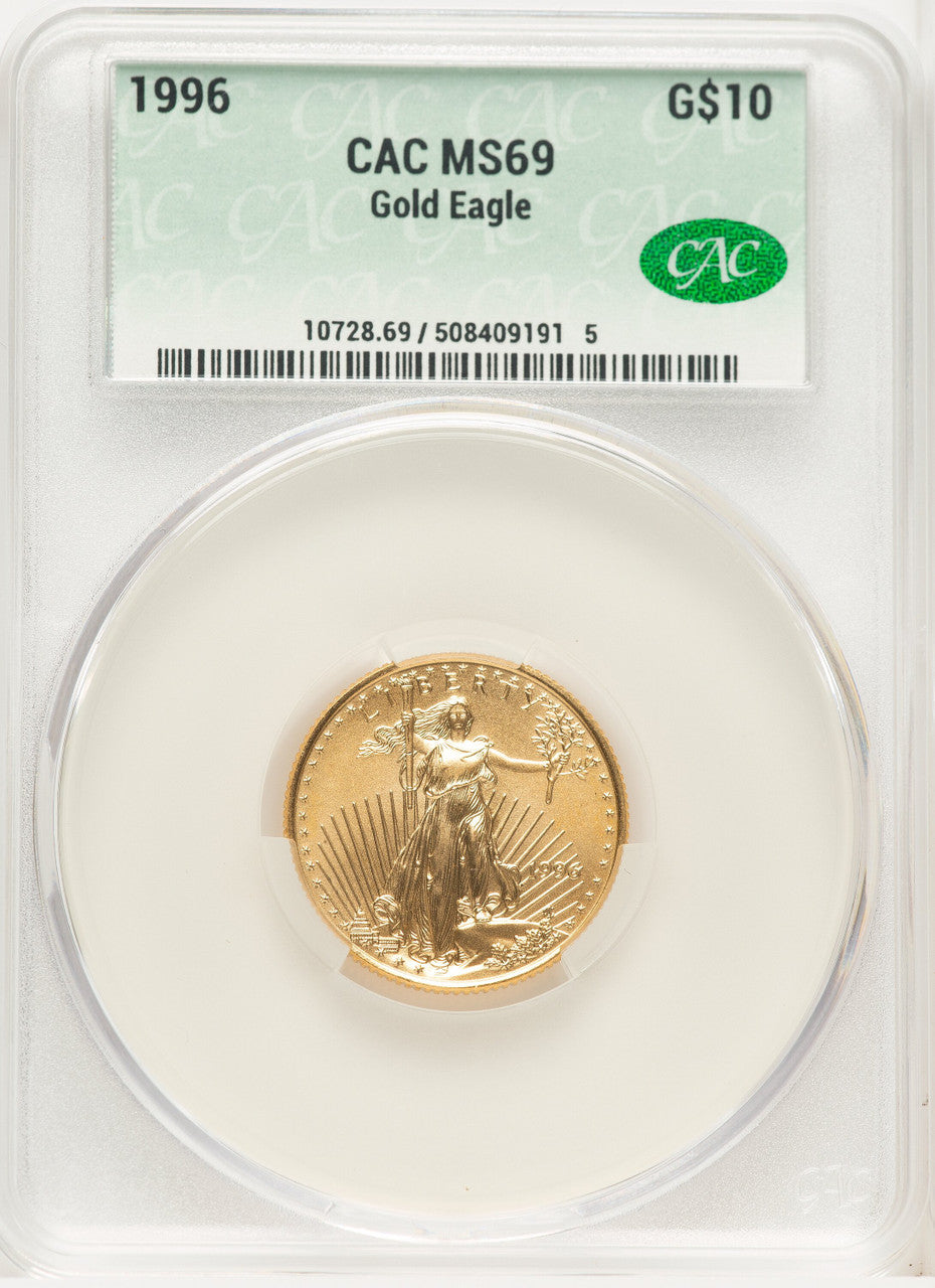 1996 Gold Eagle 1/4 oz Non Designation CACG MS69