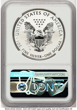 2019-S Enhanced Reverse Proof Silver Eagle 1 oz Trolley Label NGC PF69