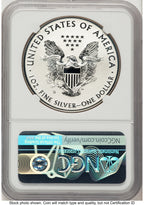 2019-S Enhanced Reverse Proof Silver Eagle 1 oz FR Trolley Label NGC PF70