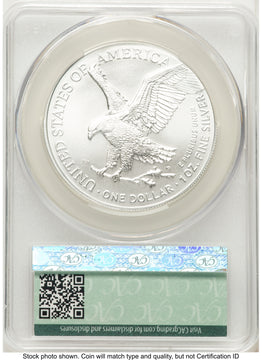2024 Silver Eagle First Day of Delivery Ron Drzewuki CACG MS70