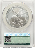 2024-W Burnished Silver Eagle 1 oz First Day of Delivery Ron Drzewuki CACG MS70