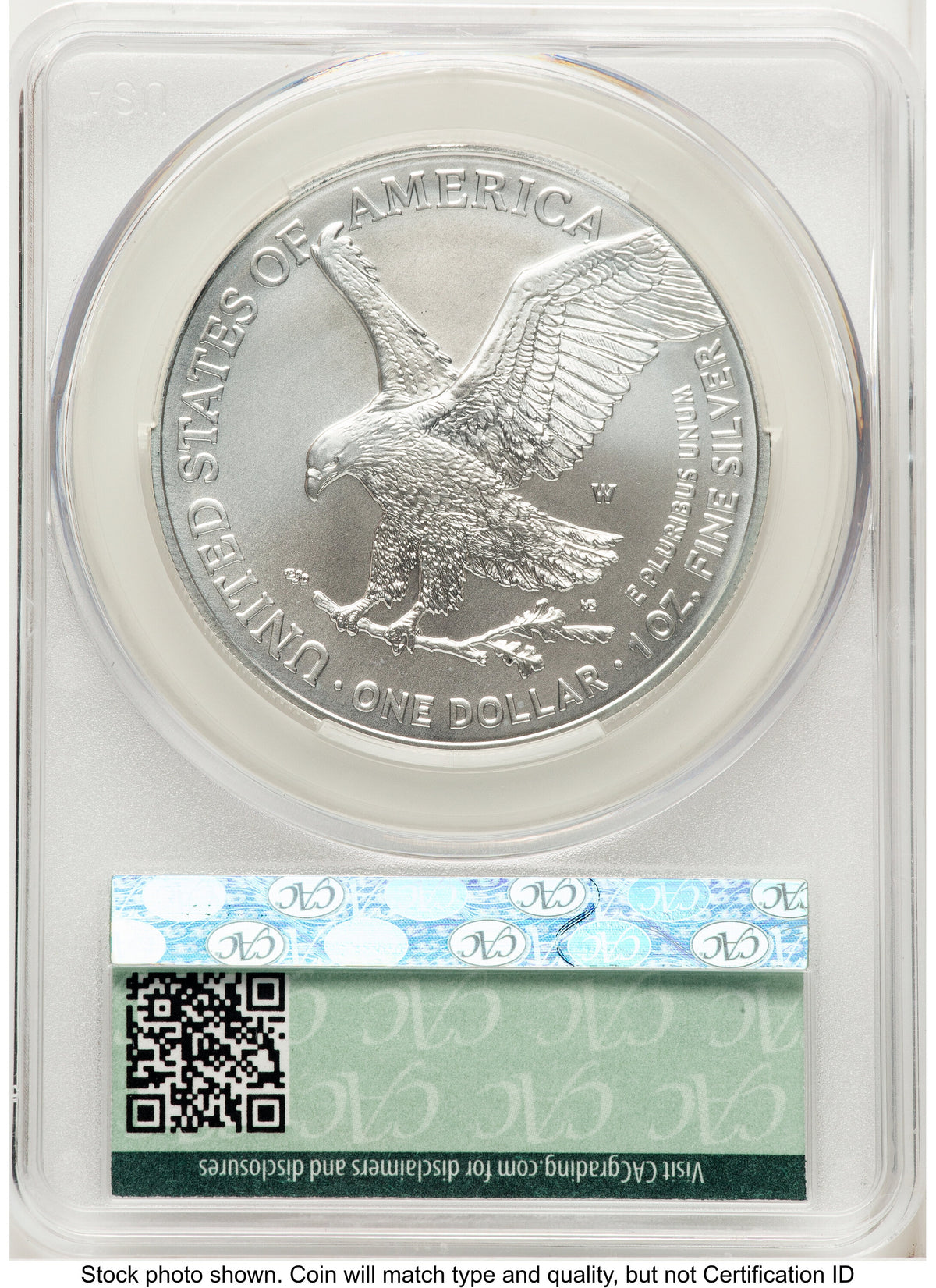 2024-W Burnished Silver Eagle 1 oz First Day of Delivery Ron Drzewuki CACG MS70