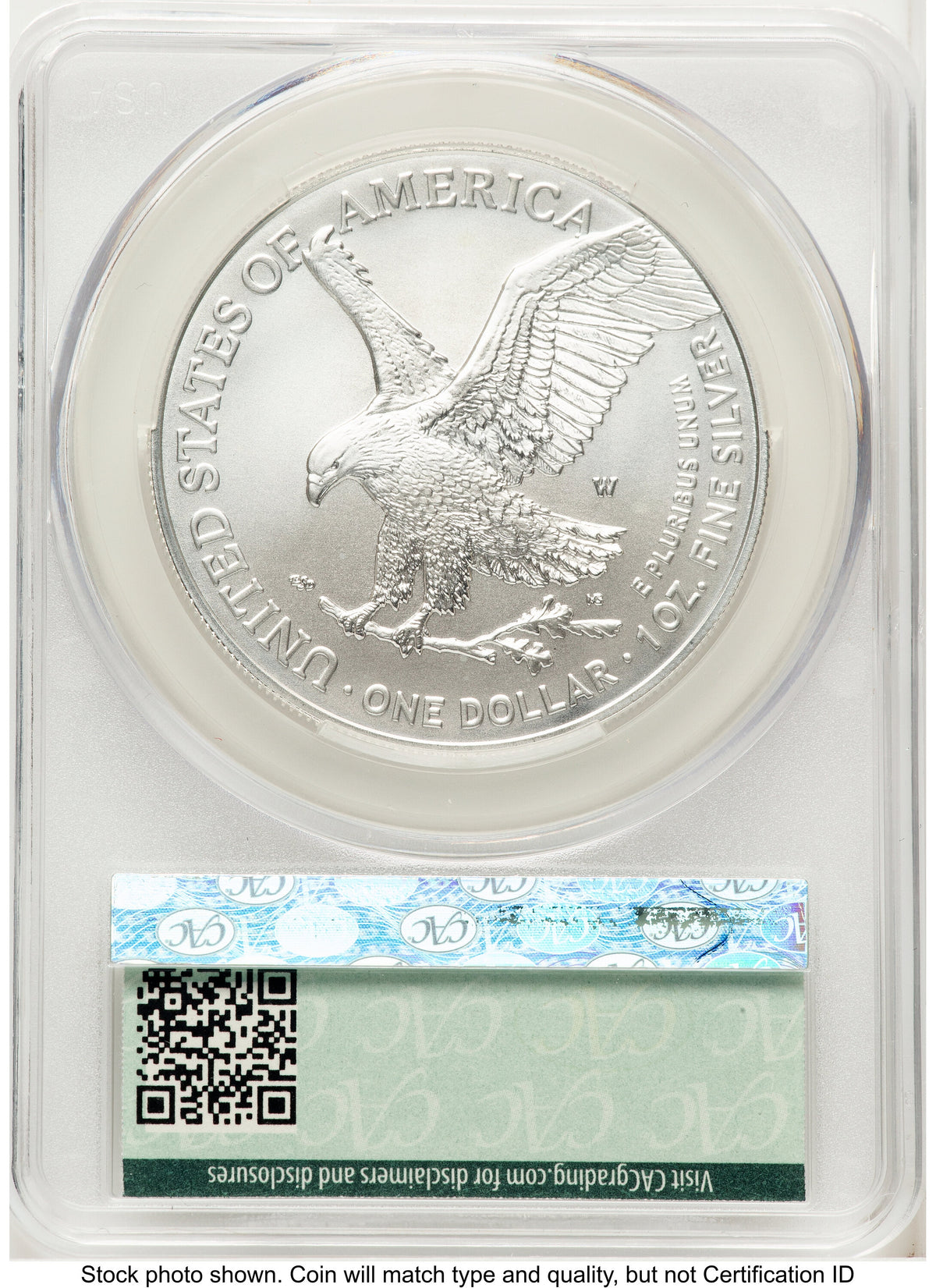 2024-W Burnished Silver Eagle 1 oz First Delivery Magnum Opus CACG MS70