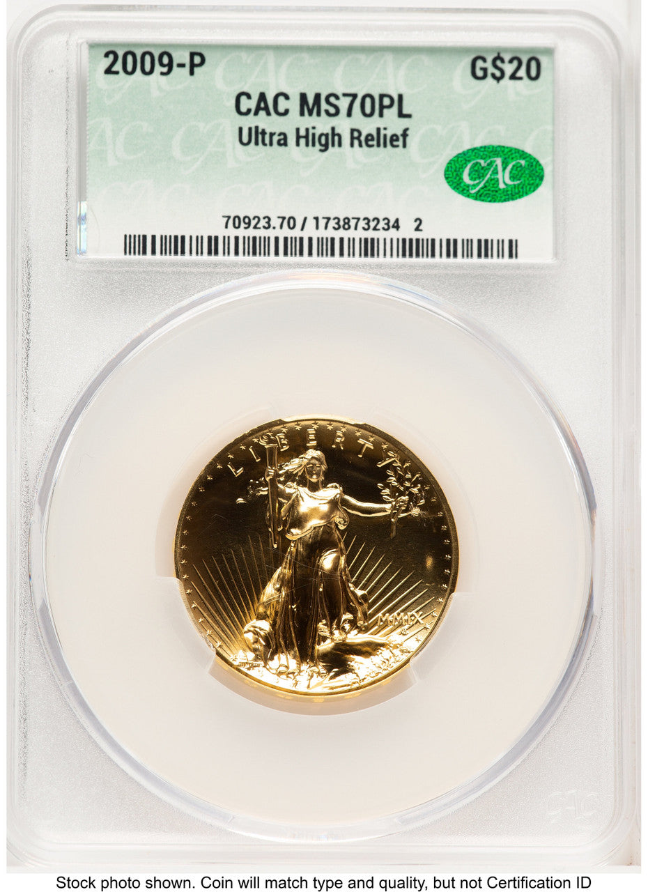 2009 G$20 Ultra High Relief PL Non Designation CACG MS70 (770438006)