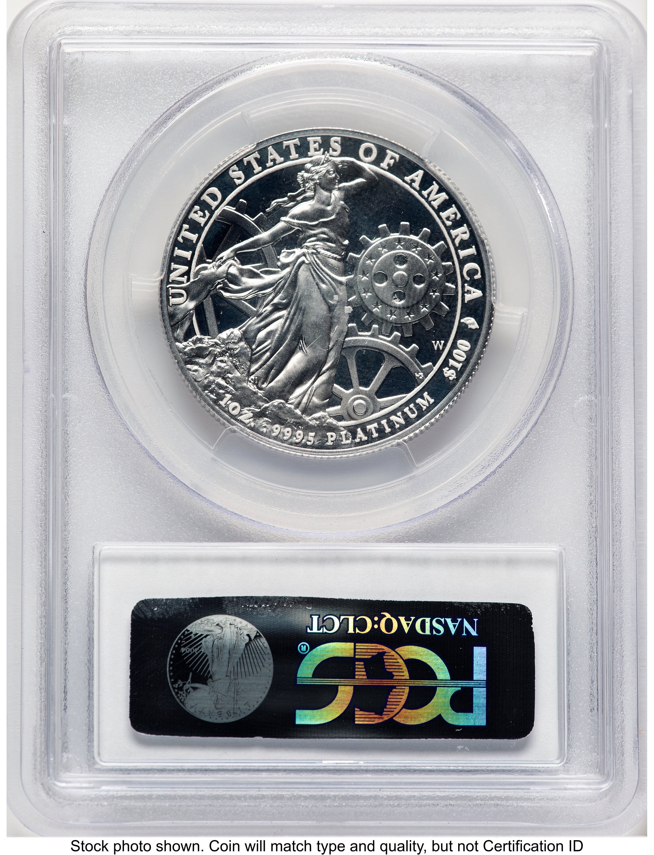2013-W Proof Platinum Eagle 1 oz Blue Gradient PCGS PR70