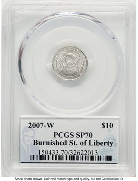 2007-W Burnished Platinum Eagle 1/10 oz Philip Diehl PCGS MS70