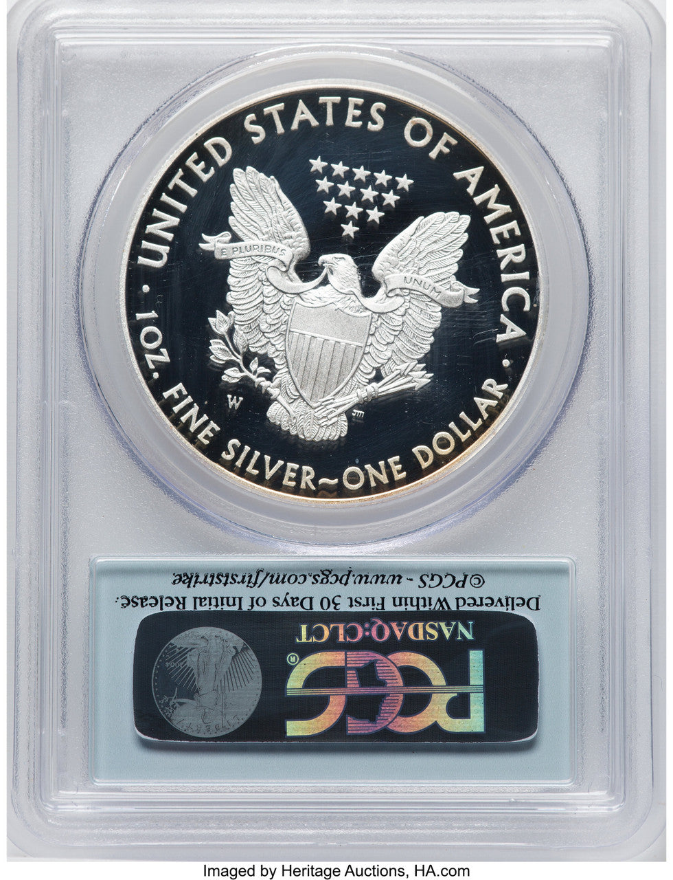 2013-W Proof Silver Eagle 1 oz FS Flag PCGS PR70