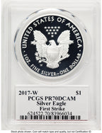 2017-W Proof Silver Eagle 1 oz FS PCGS PR70 Ed Moy