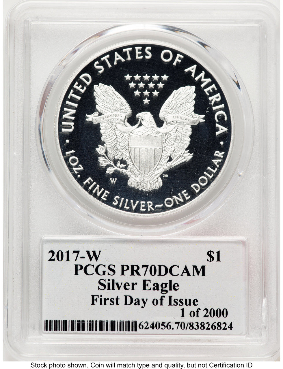 2017-W Proof Silver Eagle 1 oz FDI Trump  History in Your Hands  Label PCGS PR70