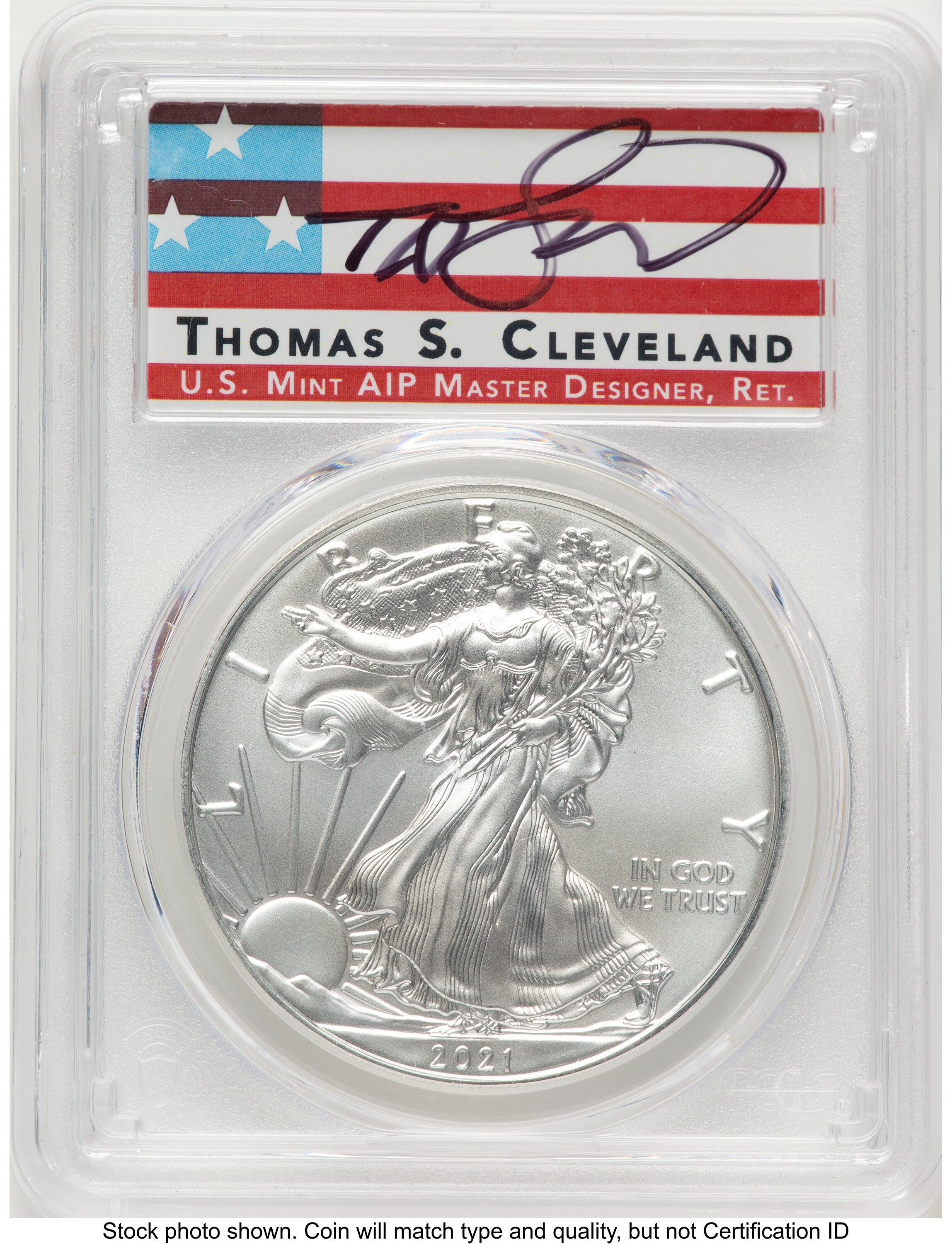 2021-(S) Silver Eagle Type 1 Emergency Production FDI Thomas Cleveland Americana PCGS MS70