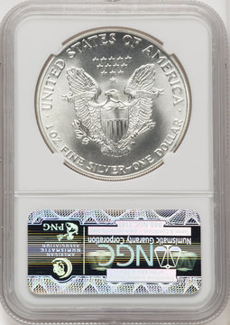 1986 Silver Eagle Brown Label NGC MS70