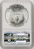 1986 Silver Eagle Brown Label NGC MS70