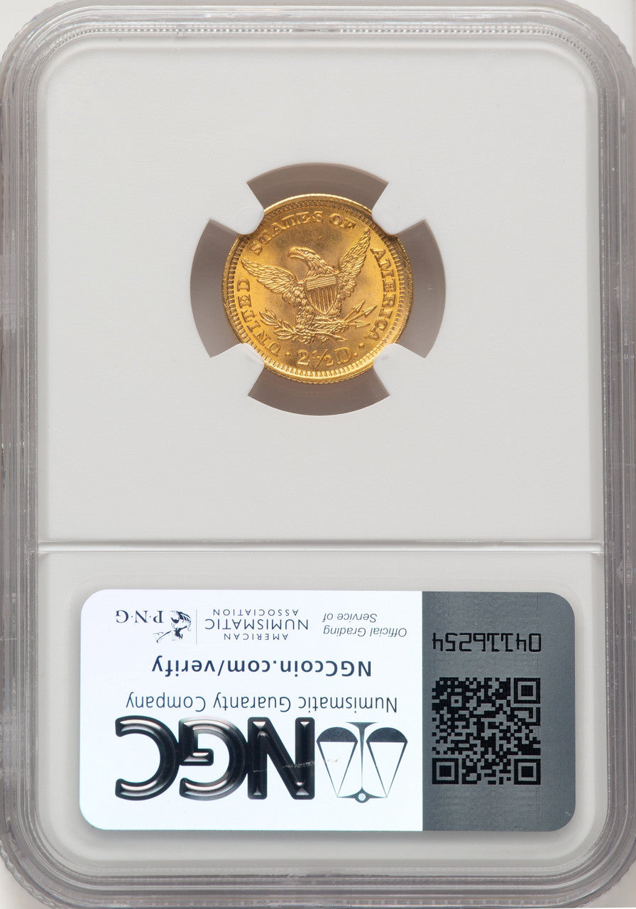 1902 $2.50 CAC Liberty Quarter Eagle NGC MS67+