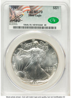 1987 Silver Eagle Ron Drzewucki CACG MS70