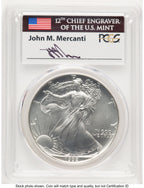 1992 Silver Eagle John PCGS MS70 Mercanti