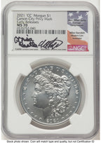 2021-CC Privy Morgan Dollar ER Mike Castle/Miles Standish NGC MS70