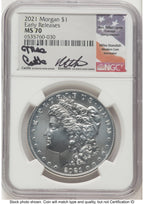 2021 Morgan Dollar ER Mike Castle/Miles Standish NGC MS70
