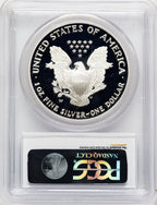 2003-W Proof Silver Eagle 1 oz Blue Gradient PCGS PR70
