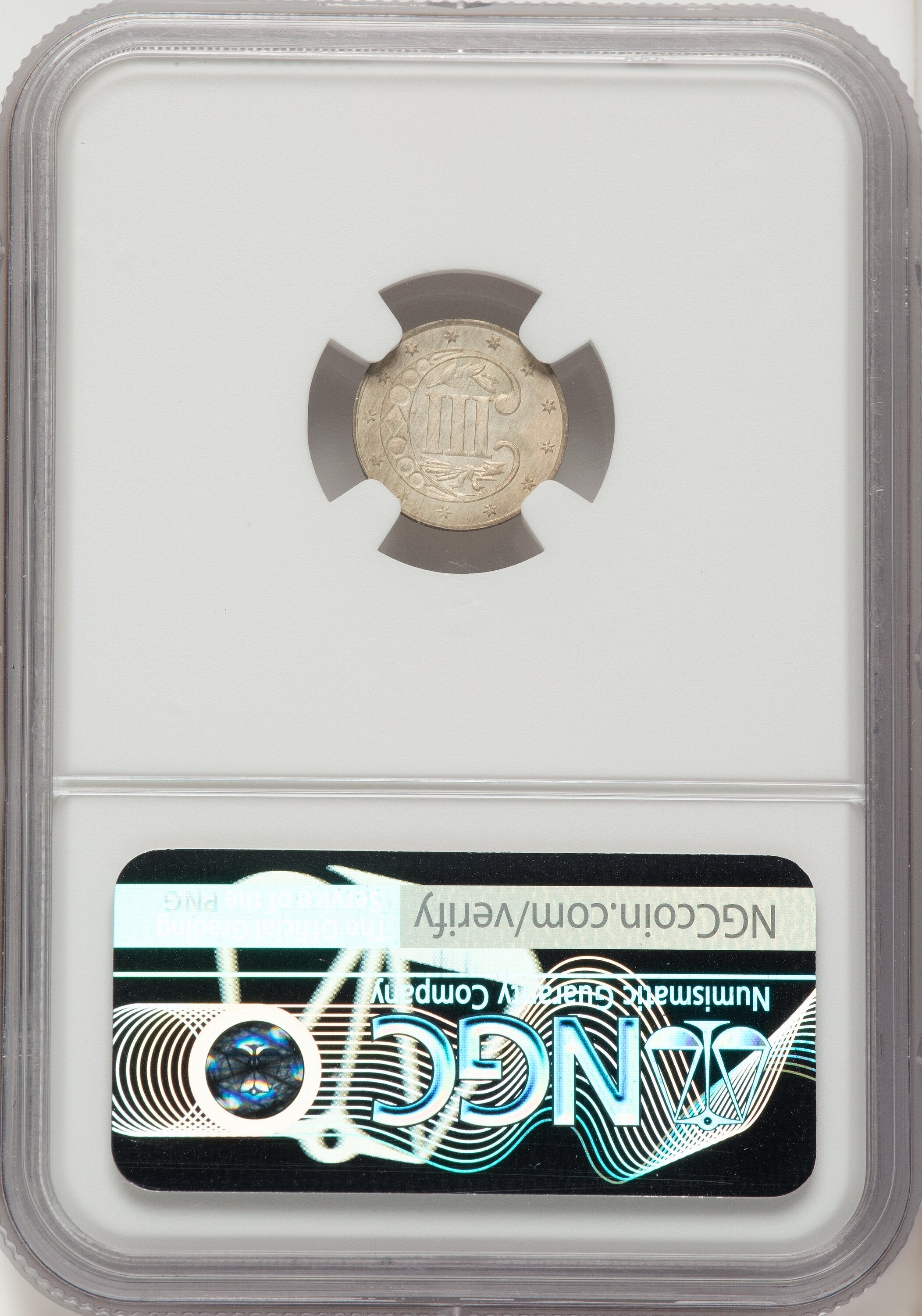 1862/1 3CS FS-301 Three Cent Silver NGC MS66