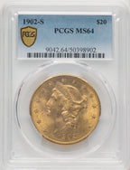 1902-S $20 Liberty Double Eagle PCGS MS64