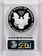 2014-W Proof Silver Eagle 1 oz FS Eagle Flag Label PCGS PR70
