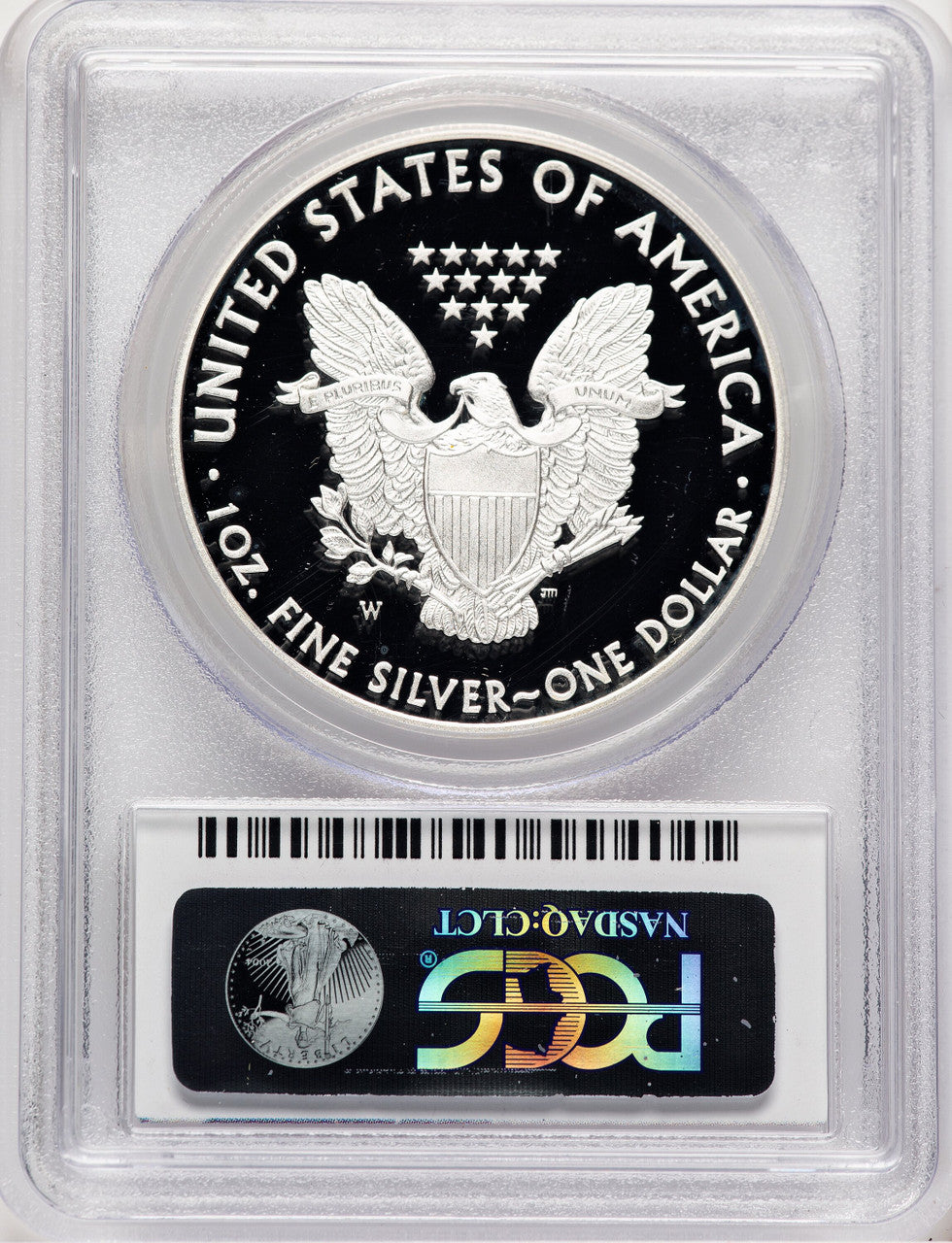 2014-W Proof Silver Eagle 1 oz FS Eagle Flag Label PCGS PR70