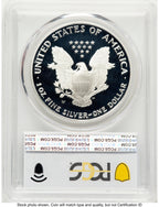 1995-W Proof Silver Eagle 1 oz Blue Gradient PCGS PR69