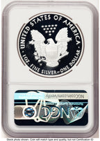 2021-W TY1 Proof Silver Eagle 1 oz AR John Reagan Bust Art NGC PF70 Mercanti