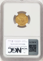 1839 $2.50 HM-1 Classic Quarter Eagle NGC AU58