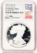 2020-S Proof Silver Eagle 1 oz FDI John NGC PF70 Mercanti (772045217)