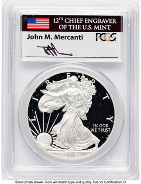 2015-W Proof Silver Eagle 1 oz John PCGS PR70 Mercanti