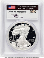 2015-W Proof Silver Eagle 1 oz John PCGS PR70 Mercanti