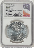 2021-D Morgan Dollar ER Mike Castle/Miles Standish NGC MS70