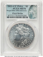 2021-CC Privy Morgan Dollar FS Morgan Label PCGS MS70
