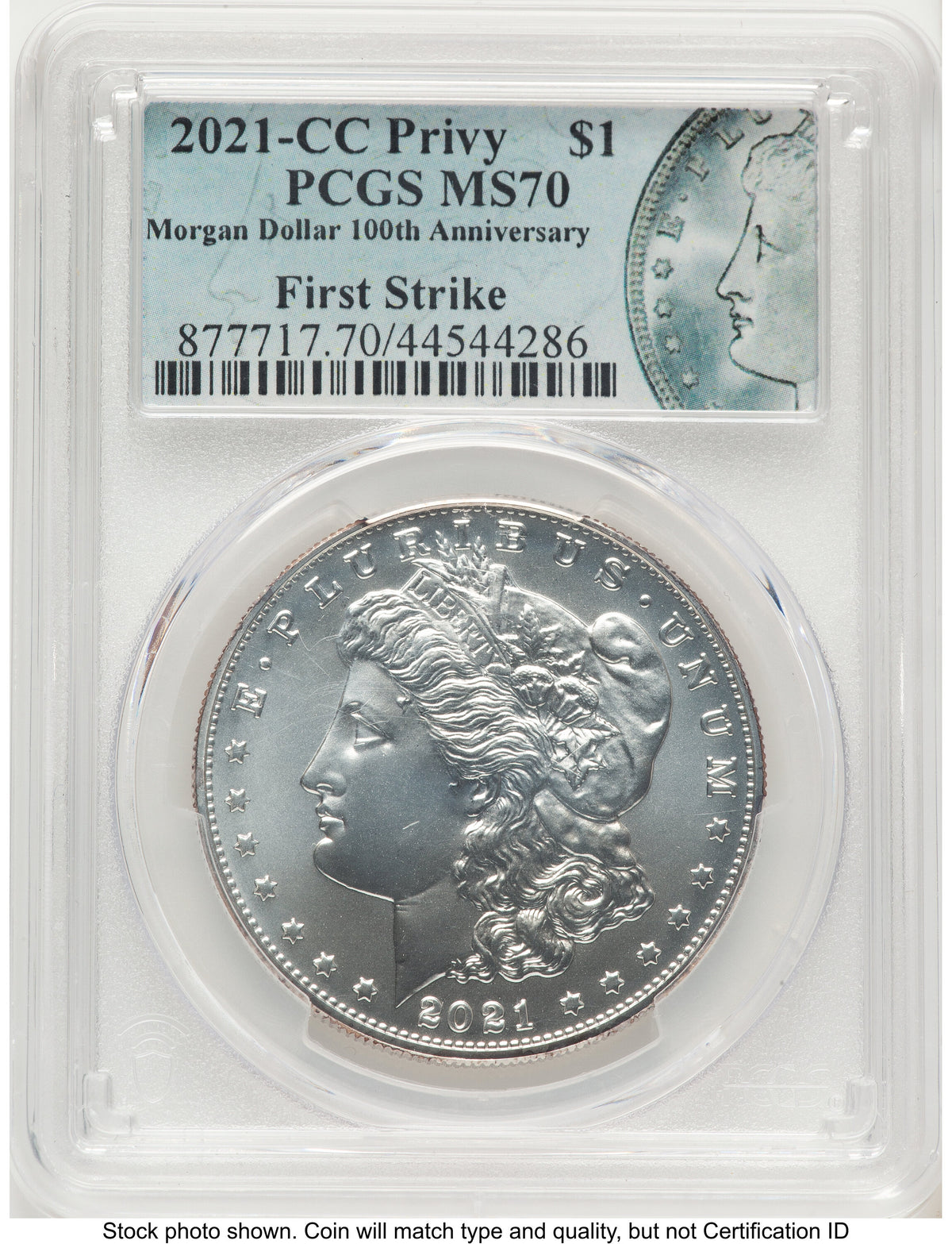 2021-CC Privy Morgan Dollar FS Morgan Label PCGS MS70