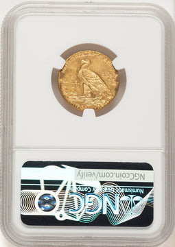 1910 $5 Indian Half Eagle NGC MS64 (772276005)