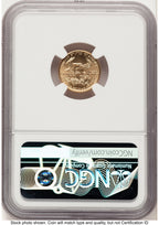 1999-W Gold Eagle 1/10 oz Unfinished Proof Dies Brown Label NGC PF69
