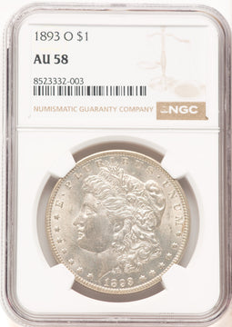 1893-O Morgan Dollar NGC AU58