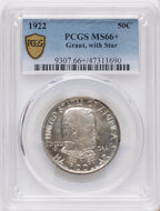 1922 50C Grant With Star Commemorative Silver PCGS MS66+