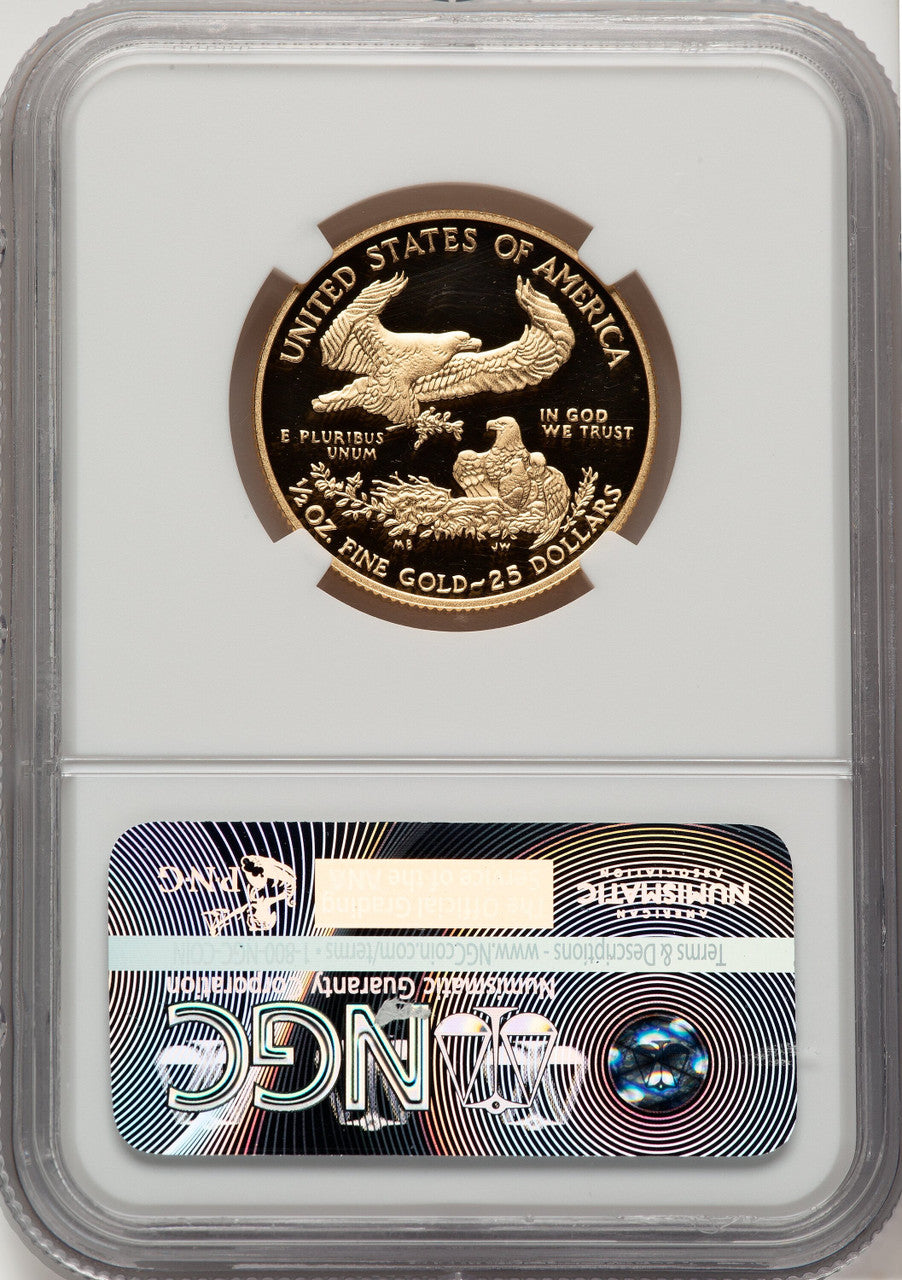 2016-W Proof Gold Eagle 1/2 oz NGC PF70 Ed Moy