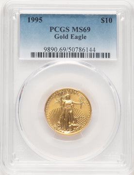1995 Gold Eagle 1/4 oz Blue Gradient PCGS MS69