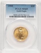 1995 Gold Eagle 1/4 oz Blue Gradient PCGS MS69
