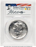 2020-W Palladium Eagle 1 oz Burnished Reagan Legacy Series Michael Reagan Picture PCGS MS70